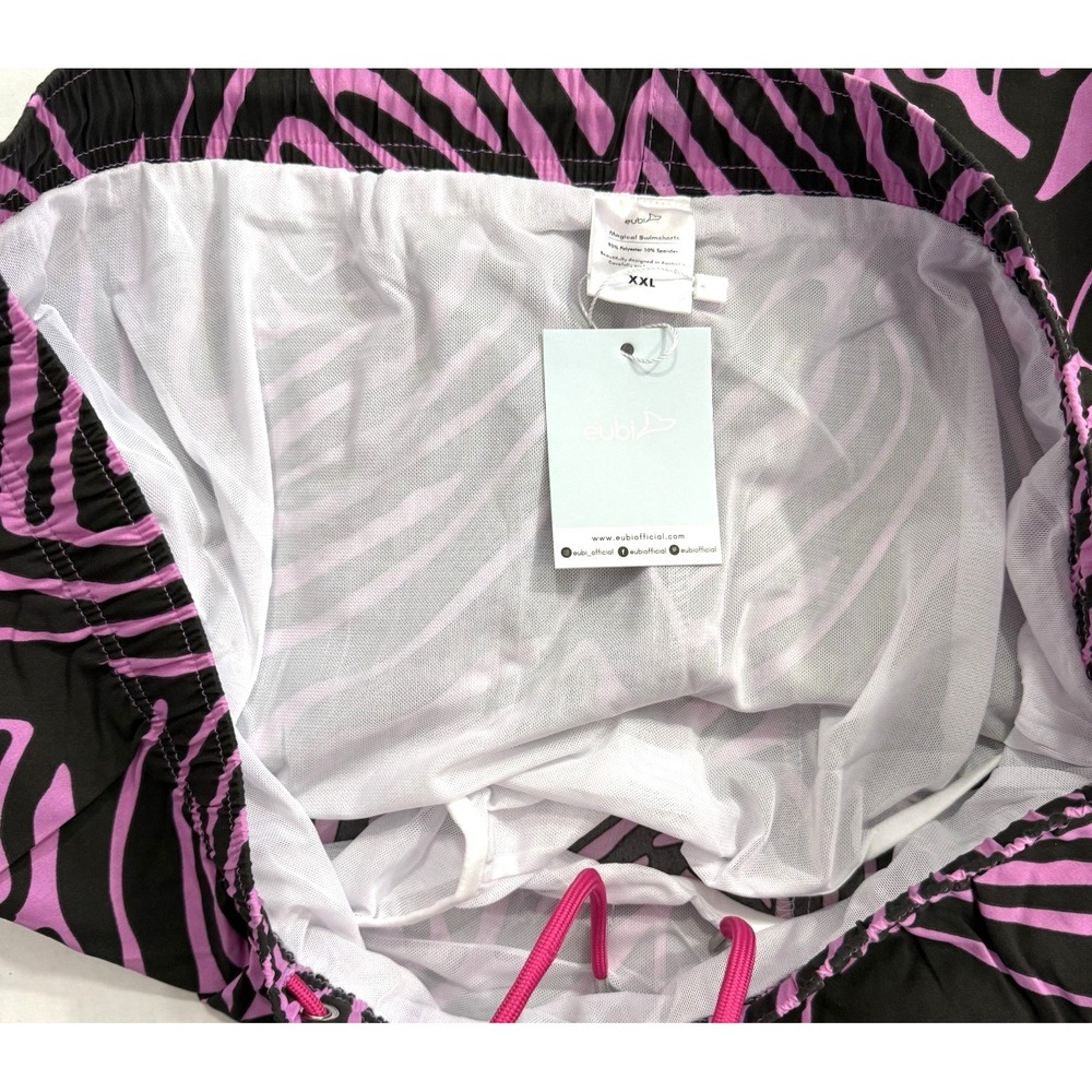 Eubi Magical Swim Shorts Men XXL Stretchy Pink Zebra Heat Reactive Color Change - Picture 7 of 15